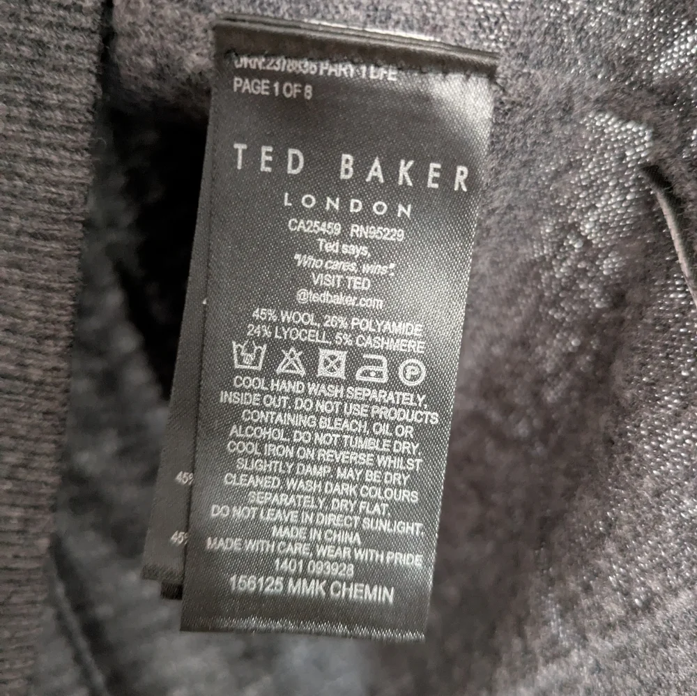 Ted Baker Men's Wool Cashmere Blend Sweater Size 5 US XL